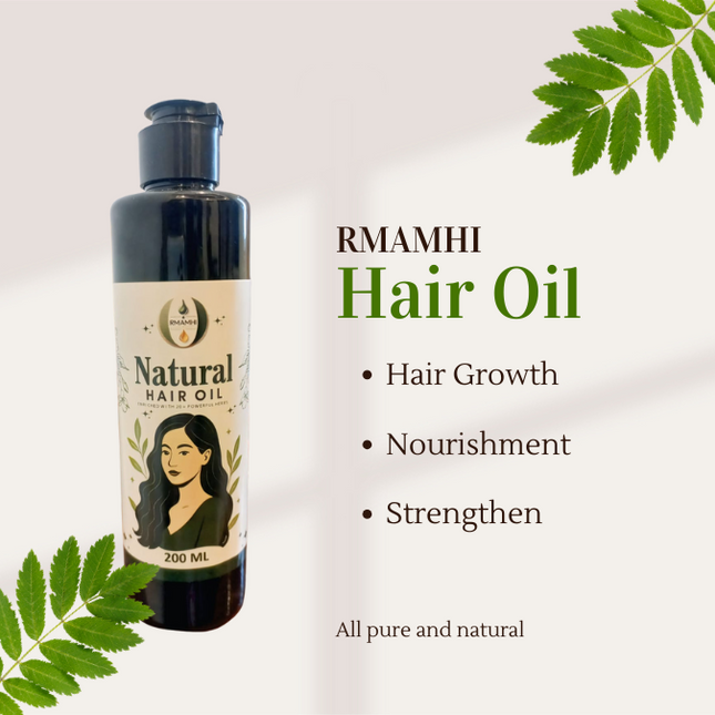 Rmamhi Hair Oil - for Hair Growth – 100% Natural, 200ml